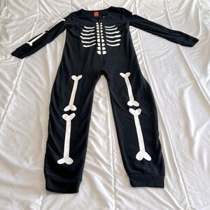 Joe Fresh Glow in the Dark Skeleton Onesie Pajamas Size XL (14)